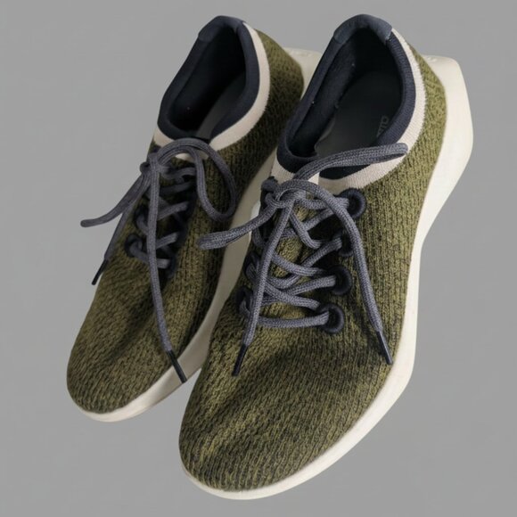 Allbirds Wool Runners Olive Green Sneakers Tree Dasher 2 M8.5 - Lightweight - Picture 1 of 14